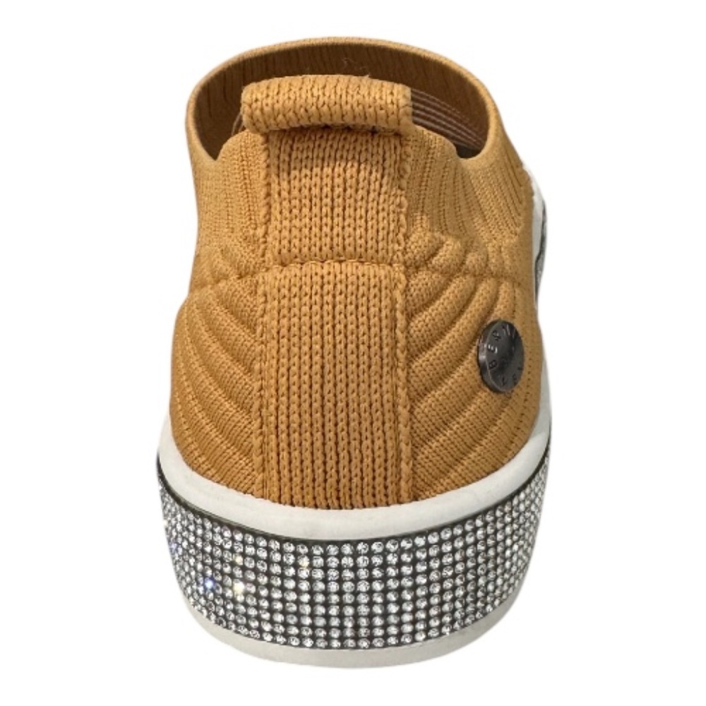Bernie Mev Iris Slip-On Sneaker, Mustard, Rhinestone Sole,Comfort Knit Styl -NWB - Picture 6 of 7